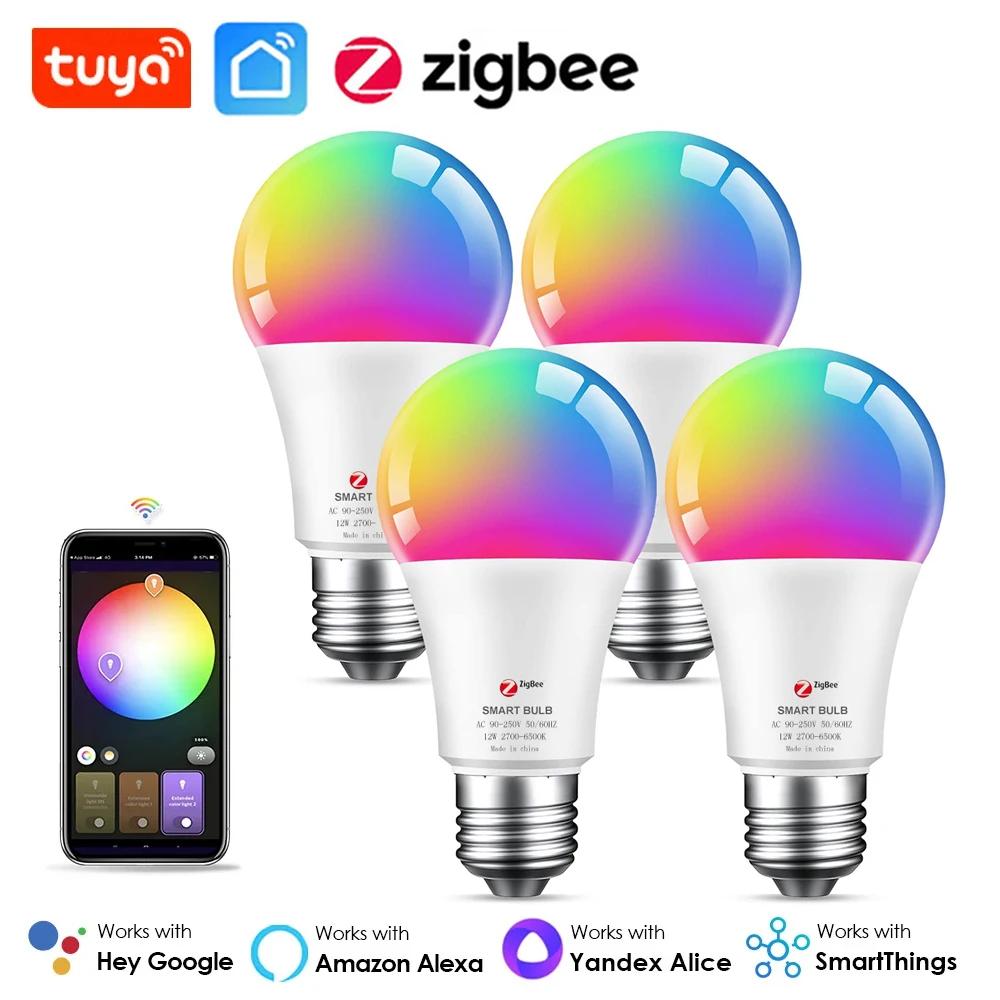 Zigbee 3.0 LED , RGB + WW + CW E27  Ʈ Ȩ LED , 12W Ʈ  Ewelink Ʈ̽ ˷  Ȩ ۵